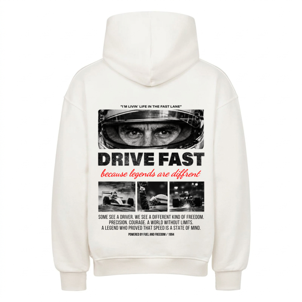 DRIVE FAST LIMITLESS Backprint Premium Hoodie