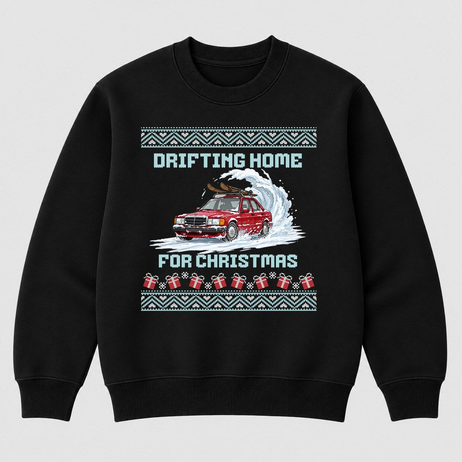 Drifting Home Sweater – Digital Flatlay · Sweater · Vorne · Schwarz
