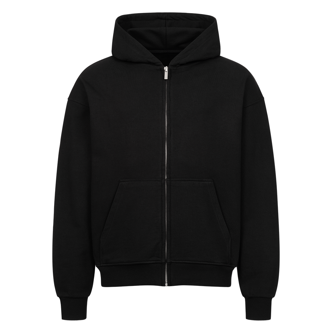 NEED MONEY FOR PORSCHE Backprint Oversized Zipper Hoodie