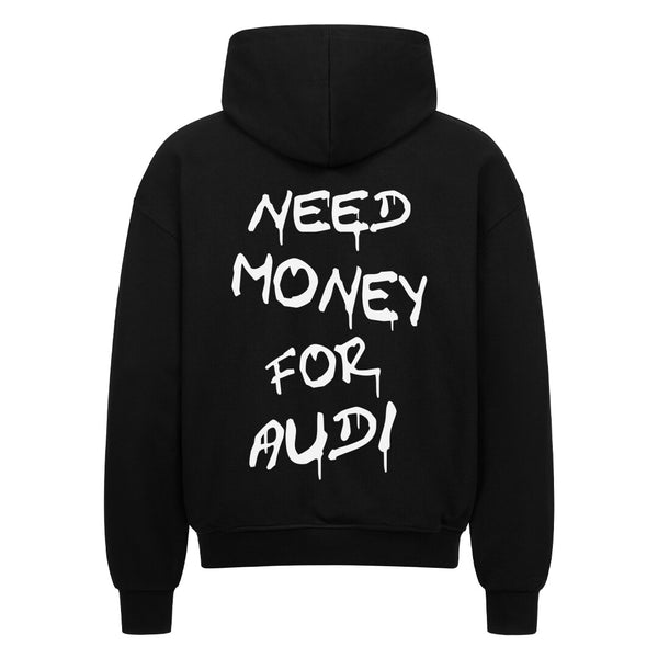 Oversized Zipper Hoodie NEED MONEY FOR AUDI