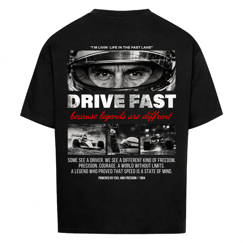DRIVE FAST LIMITLESS Backprint Premium Shirt