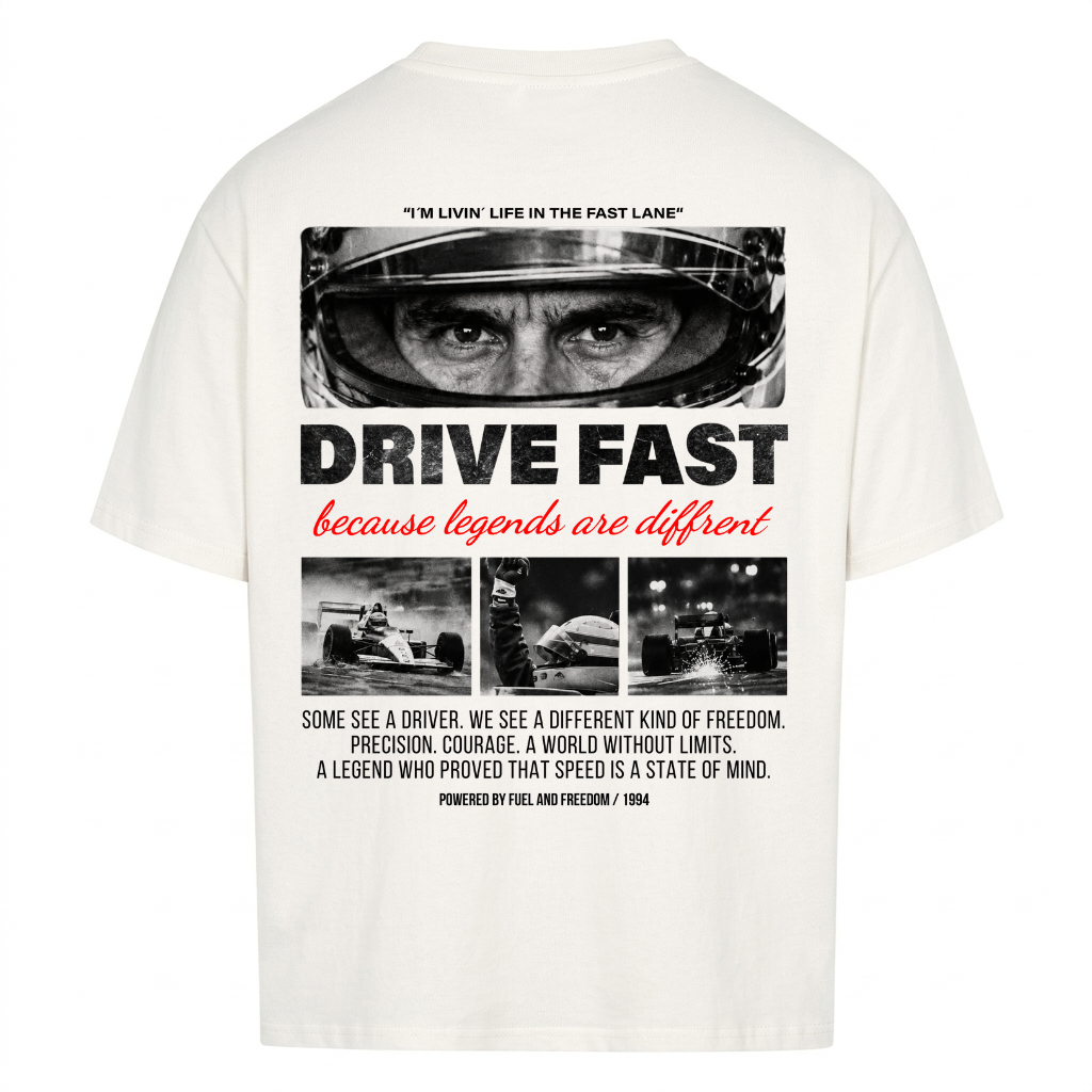 DRIVE FAST LIMITLESS Backprint Premium Shirt
