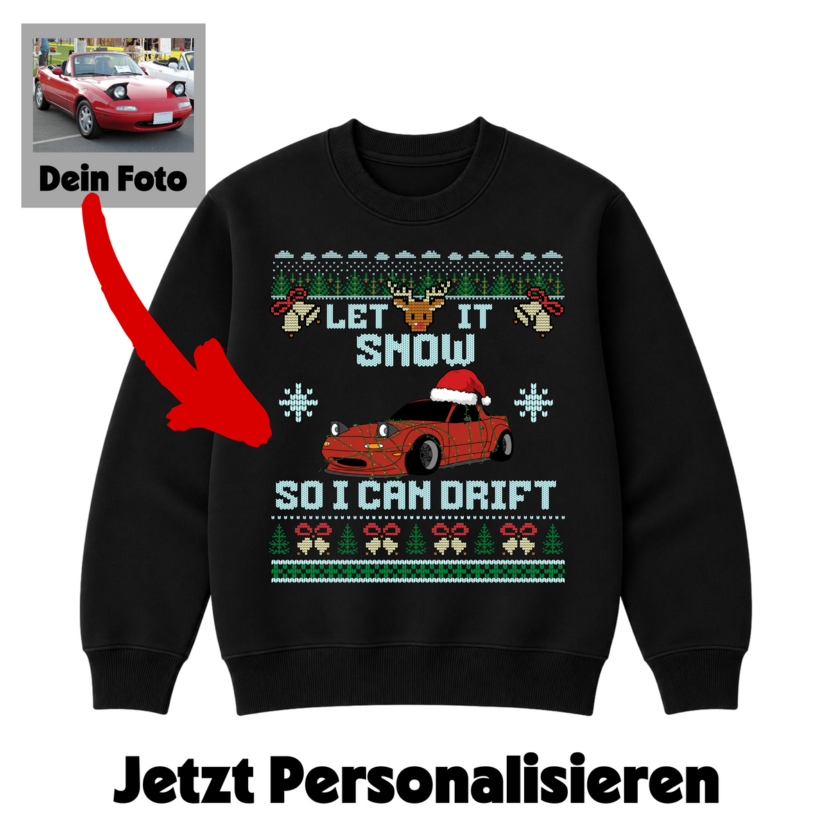 Let it Snow Sweater Personalisiert