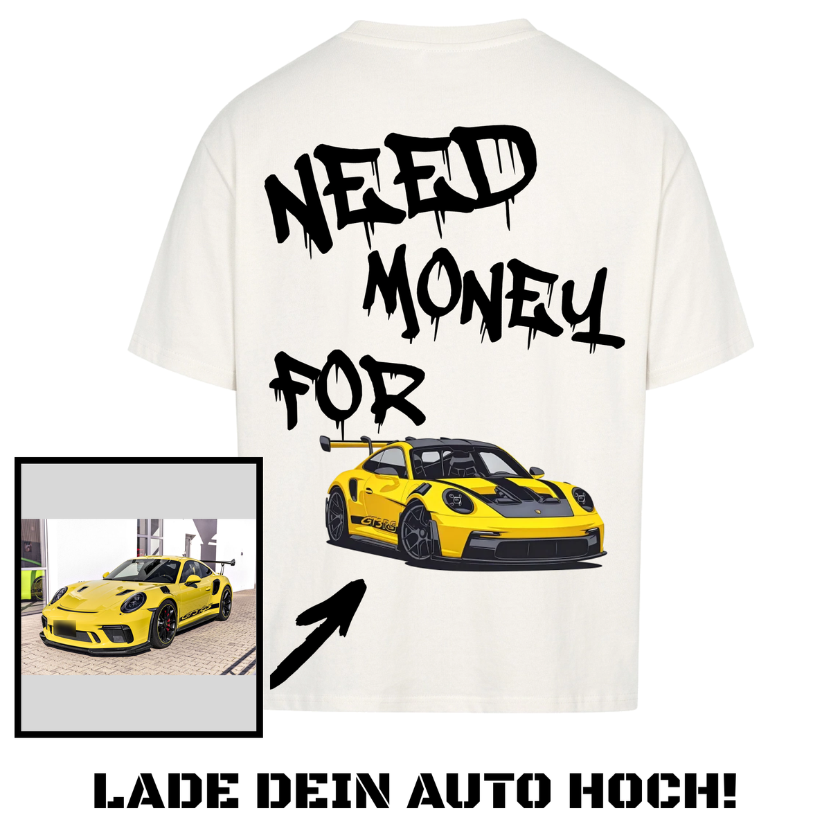 Need Money For Personalisiert Backprint Premium Shirt